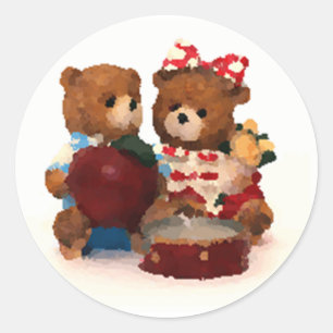 Teddy Bär Runder Aufkleber