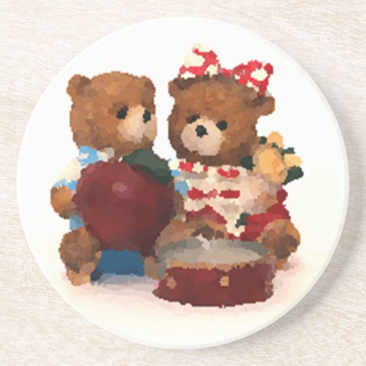 Teddy Bär Sandstein Untersetzer (Vorne)