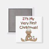 Teddy Bär Sehr 1. Weihnachtsgeschenke und Geschenk Magnet (Vorderseite/Rückseite)