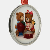 Teddy Bär Silbernes Ornament (Rechts)