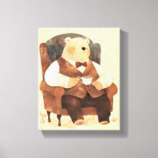 Teddy-Bär Skandinavische Babyzimmer-Kunst Leinwanddruck