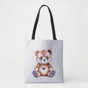 Teddy Bär spielerisch Adorable Fun Animal Colorful Tasche