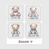 Teddy Bar Stickers Aufkleber (Blatt)