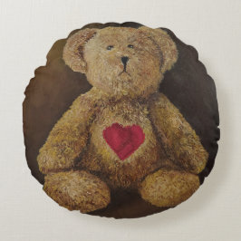 Teddy Bär Still Life Painting Pillow Rundes Kissen