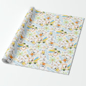 Teddy-Bär-Surfer Geschenkpapier (Ungerollt)
