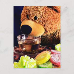 Teddy Bar Tea Party Postkarte