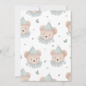 Teddy Bar Thema erste Geburtstag Einladung (Rückseite)