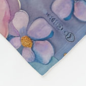 Teddy Bär und Bunny im Pastellgarten Fleecedecke (Ecke)