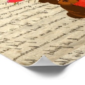 Teddy Bär und Herz Poster (Ecke)