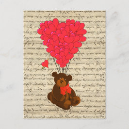 Teddy Bär und Herz Postkarte