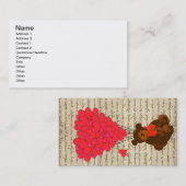 Teddy Bär und Herz Visitenkarte (Vorne/Hinten)