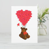 Teddy Bär und Herzblasen (Stehend Vorderseite)