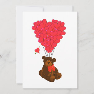 Teddy Bär und Herzblasen