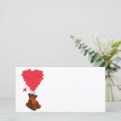 Teddy Bär und Herzblasen (Stehend Vorderseite)
