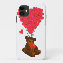 Teddy Bär und Herzblasen