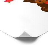 Teddy Bär und Herzblasen Poster (Ecke)