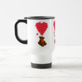 Teddy Bär und Herzblasen Reisebecher (Links)