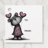 Teddy Bär Valentinstag Geschenkanhänger (Vorderseite)