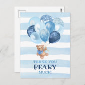 Teddy Bar Vielen Dank Beary Much Postkarte (Vorne/Hinten)