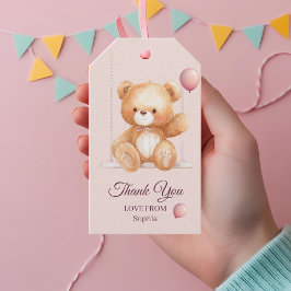 Teddy Bar Vielen Dank - Personalisierte Geschenkma Geschenkanhänger