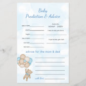 Teddy-Bär-Vorhersagen und -Ratschläge Flyer (Vorne)