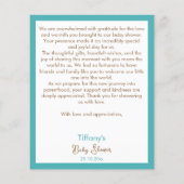 Teddy Bär warten Baby Dusche danke (Rückseite)