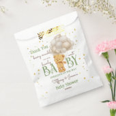 Teddy Bär warten grünbraune Babydusche Geschenktütchen (Versiegelt)