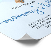 Teddy Bär Wie groß ist Mommys Bauchspielzeichen Poster (Ecke)