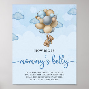 Teddy Bär Wie groß ist Mommys Bauchspielzeichen Poster