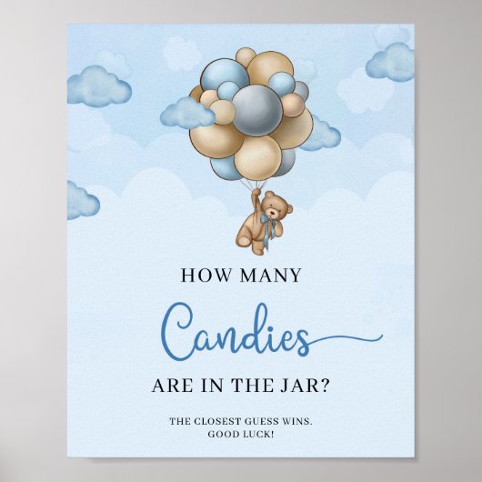 Teddy Bär wie viele Candies im Jar-Spiel sind Poster (Vorne)