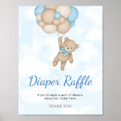 Teddy-Bär-Windeln-Raffle-Poster Poster (Vorne)