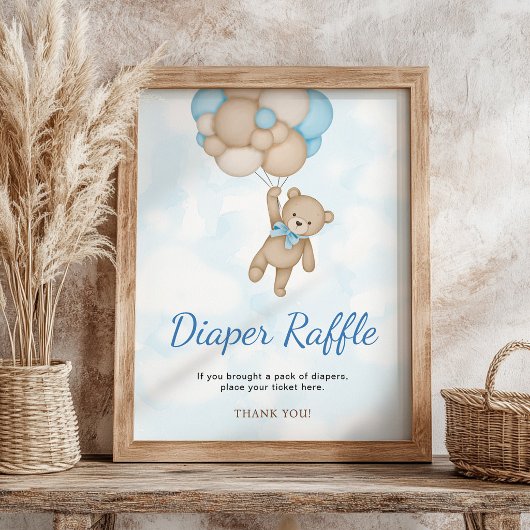 Teddy-Bär-Windeln-Raffle-Poster Poster