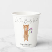 Teddy Bär - wir können schon warten Pappbecher (Rückseite)