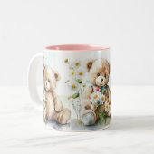 Teddy Bär Zweifarbige Tasse (Vorderseite Links)