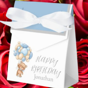 Teddy Bärchen Kaum Erwarten Geburtstag Junge Gesch Geschenkschachtel