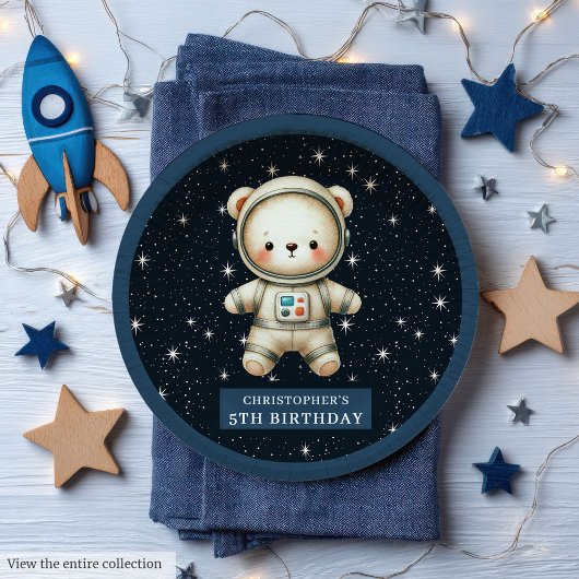 Teddy Bären Astronaut Papier Teller kundenspezifis