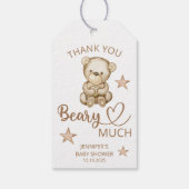 Teddy Bären Baby Bär Vielen Dank beary Geschenkanhänger (Rückseite)