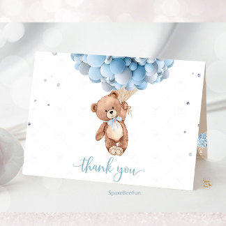 Teddy Bären Baby Dusche geklappt Danke Karte
