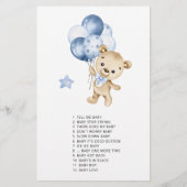 Teddy Bären Baby Dusche Name That Song (Rückseite)