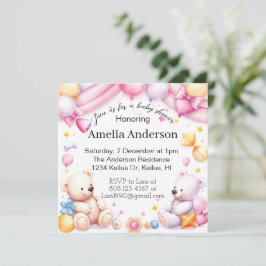 Teddy Bären Baby Dusche Unisex Einladung