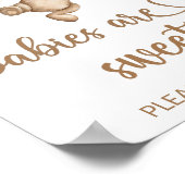 Teddy Bären Babybär Babys sind süß nehmen eine Lec Poster (Ecke)