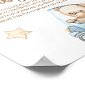 Teddy Bären Babybär sagen nicht Babydusche Poster (Ecke)