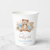 Teddy Bären Babydusche Pappbecher (Rückseite)