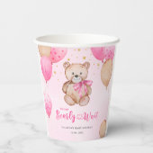 Teddy Bären Babydusche Pappbecher (Rückseite)