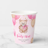 Teddy Bären Babydusche Pappbecher (Vorderseite)