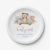 Teddy Bären Babydusche Pappteller (Vorderseite)