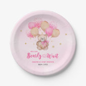 Teddy Bären Babydusche Pappteller (Vorderseite)