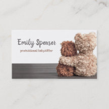 Teddy Bären Babysitting & Chilcare Card