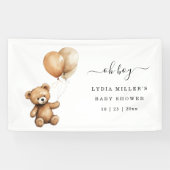 Teddy Bären Balloons Babydusche Geschlecht neutral Banner (Horizontal)