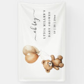 Teddy Bären Balloons Babydusche Geschlecht neutral Banner (Vertikal)